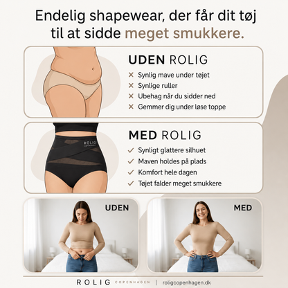 Rolig – Højtaljede shapewear-trusser med 360° støtte